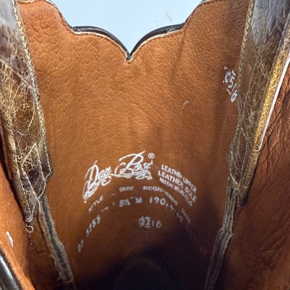 Dan Post Brown Embroidered Ankle Boots - Picture 5 of 6